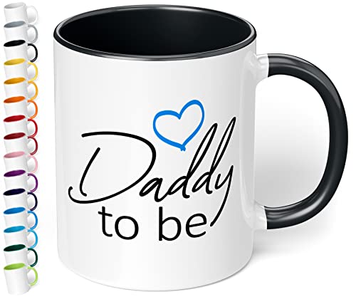 True Statements Papa Tasse daddy to be - Geschenk für werdenden Papa, innen Schwarz von True Statements