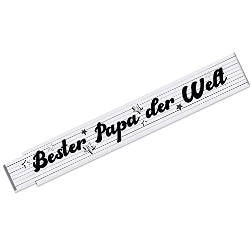 Zollstock mit Spruch Bester Papa der Welt - originelles Geschenk zum Vatertag, Geburtstag für Hobby Handwerker, Heimwerker von True Statements