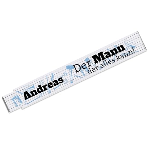 Zollstock mit Spruch personalisiert „Der Mann der alles kann“ – Meterstab 2m mit 90° Rastung - Geschenk-Idee Vatertag Geburtstag Handwerker Hobby Zollstock mit Spruch personalisiert „Der Mann der alles kann“ – Meterstab 2m mit 90° Rastung - Geschenk-Idee Vatertag Geburtstag Handwerker Hobby von True Statements