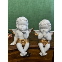 Sitzende Engel Aus Keramik Kantenhocker Für Fensterbank Deko Vintage Weihnachtsdeko Niedliche Engelfiguren Vtg Cherub Figur Xmas Sitzende Engel Aus Keramik Kantenhocker Für Fensterbank Deko Vintage Weihnachtsdeko Niedliche Engelfiguren Vtg Cherub Figur Xmas von TrueRose1979
