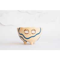 Handbemalte Keramiktasse Wolke Design Steinzeug Teetasse von TrueSelfCeramics