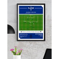 Individuell Personalisierte Fußball Print, Tor Moment Wandkunst | Jeder Player Beliebiges Team Sonntagsligist Basis Geschenk Geschenkidee von TrueSportingDesigns