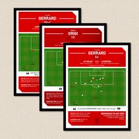 The Liverpool Collection Goal Moment Wandkunst, Gerrard, Origi, Poster Print, Fan Geschenk Idee von TrueSportingDesigns