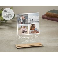 Foto-Geschenk Für Mama, Mama Geschenk, Muttertagsgeschenk, Personalisierte Foto-Plakette Mit Holzständer, Geschenk Sie von TrueWillowGifts