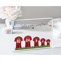 Geschenk Für Papa | Personalisierte Fußball-Plakette Personalisiertes Dreamteam Ihn Benutzerdefinierte Fußball Poster Weihnachtsgeschenk von TrueWillowGifts
