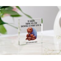 Papa Vatertag Geschenk | Für Personalisiertes Bär Acrylrahmen von TrueWillowGifts