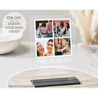 Personalisierte Fotoplakette Mit Ständer, Pärchengeschenk, Geschenk Für Sie, Ihn, Personalisierte Fotostreifen, Beste Freundin Geschenke, Acryl von TrueWillowGifts