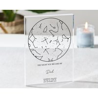 Personalisierte Konstellation Acrylblock, Personalisierte Sternenkarte Für Ihn, Geschenk Papa, Vatertag, Sternenkarte, Geburtstagsgeschenk Papa von TrueWillowGifts