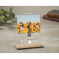 Personalisierte Song Plaque Mit Holzständer, Freunde Geschenk, Geschenk Für Sie, Ihn, Spotify Song, Geburtstagsgeschenk, Sound Wave von TrueWillowGifts