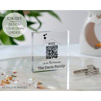 Personalisiertes Wlan-Schild | Qr Code Scanner Gast Wifi Passwort Sign Was Ist Der Wifi-Code Block Neues Wohndekor von TrueWillowGifts