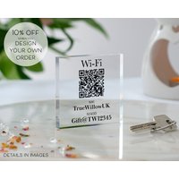 Personalisiertes Wlan Zeichen | Qr-Code Scanner Gast Wi-Fi Passwort Was Ist Der Wi-Fi-Code Block Neue Wohnkultur von TrueWillowGifts