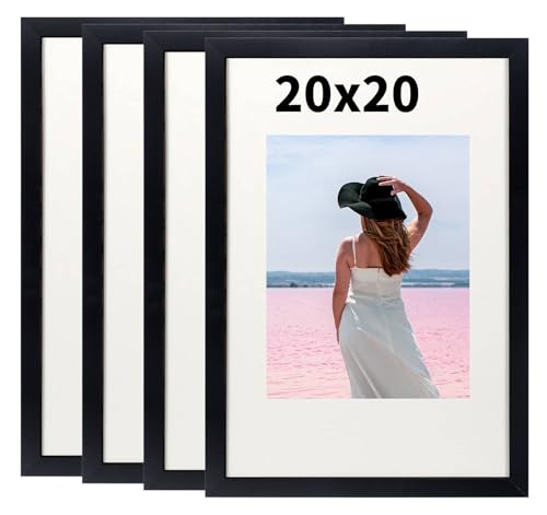 Truevaste 4 Set Bilderrahmen 20x20 cm, Schwarz MDF Fotorahmen, Klassischer Bilder Rahmen für Wand Tischbilderrahmen, Picture Frame für Poster Dokument Hochzeitsfotos Abschlusszeugnis Jubiläum Geschenk Truevaste 4 Set Bilderrahmen 20x20 cm, Schwarz MDF Fotorahmen, Klassischer Bilder Rahmen für Wand Tischbilderrahmen, Picture Frame für Poster Dokument Hochzeitsfotos Abschlusszeugnis Jubiläum Geschenk von Truevaste