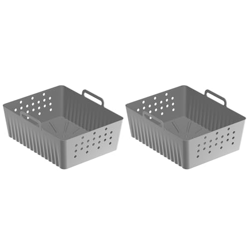 2 Pack Silikonliner Nicht Stallluft Fritteuchsen Kochmatten Multifunktional Silikonluft Freneuung Pad Silikonluft Frittierschale Silikonluft Frittierformen von Trufolxiaz