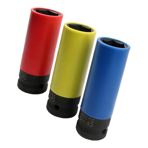 3pcs Stahl 1/2 Zoll Laufwerke Lugs Sockel Wheel Protecus Impocts Socket Set Wheel Sockel Set Wrax Zubehör Sockel Set Set von Trufolxiaz