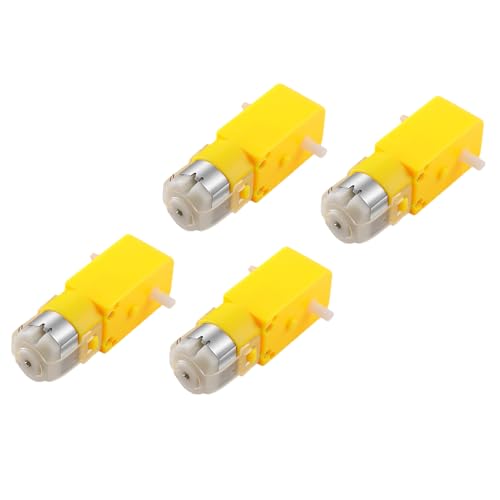 4PCS Intelligenter Auto Roboter Zahnradmotor 3V Verhältnis 1:48 Wellenradmotor Doppelwelle Getriebe Motor Getriebe Einfach Zu Verwenden Doppelwellengetriebe Motor von Trufolxiaz