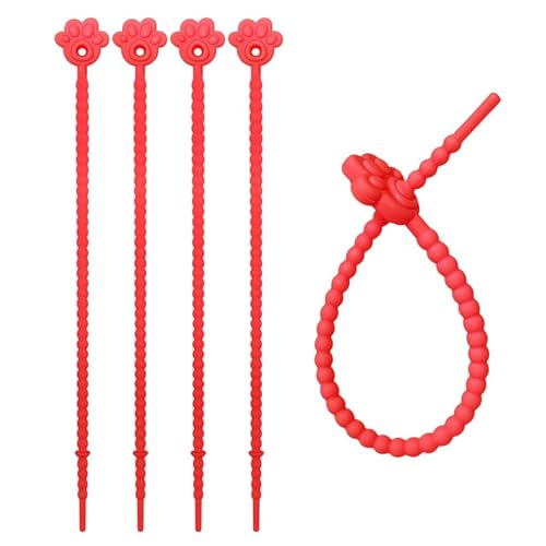 5 PCs Robuste Silikon Twist Krawatten Wiederverwendbarer Gummi Kabel Organisatoren Für Den Täglichen Gebrauch In Verschiedenen Farb Silikonkabelclips Zu Hause Und Büro von Trufolxiaz