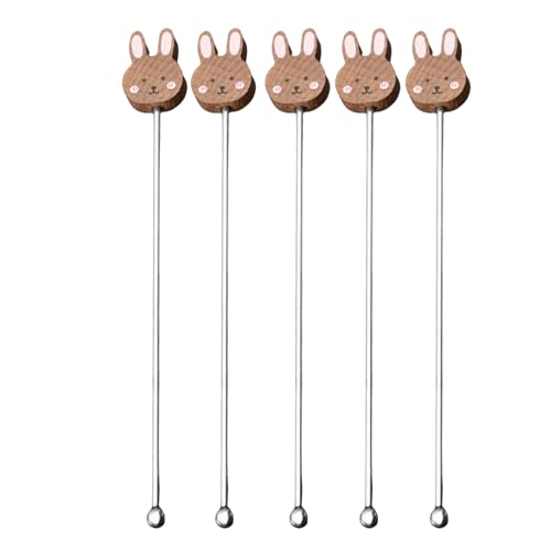 5pcs Funktionales Langes Kaffee Rührer Multifunktional Milchpulver Rühre Stangenküche Tool Für Den Täglichen Gebrauch Kaffeeliebhaber Zubehör von Trufolxiaz