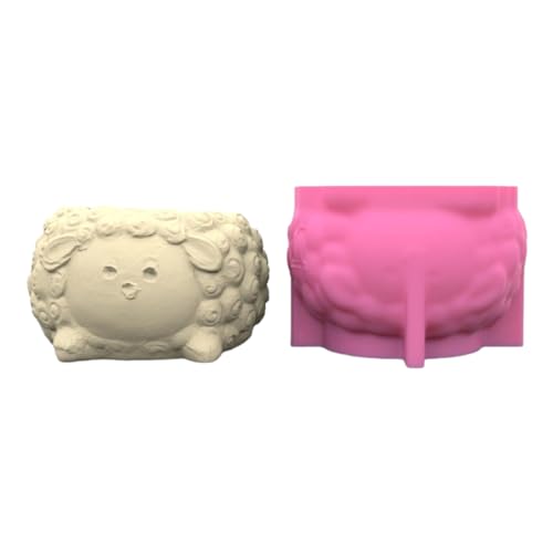 Blumentöpfe Silikonform Schaf Vase Beton Kerzenharzform Sukkulente Pflanzerform Basteln Heimdekor Silikonformen von Trufolxiaz
