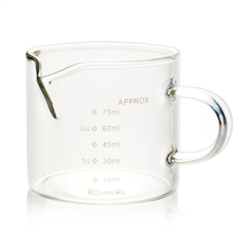 Clear Glass Messung Tasse Espressos Schnapsglas Mit V Spout Kaffeetasse 75 Dreifache Milch Tasse Leicht Zu Reinigen Espressos Tassen Heuchtigkeitsfest Für Küchen Espressos Schnapsgläser Clear Glass Messung Tasse Espressos Schnapsglas Mit V Spout Kaffeetasse 75 Dreifache Milch Tasse Leicht Zu Reinigen Espressos Tassen Heuchtigkeitsfest Für Küchen Espressos Schnapsgläser von Trufolxiaz