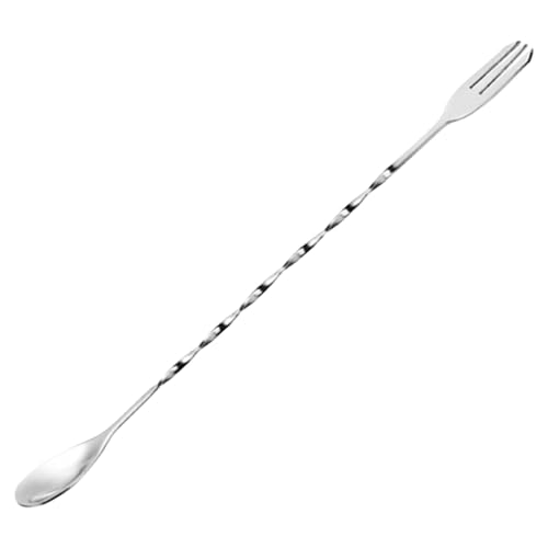 Doppelkopf 304 Edelstahl Cocktails Löffel Bartending Werkzeug Mit Poliertem Finish Zum Mischen Von Rühren Und Servieren Von Getränken Multipurpose Barkeeper Löffel Set von Trufolxiaz