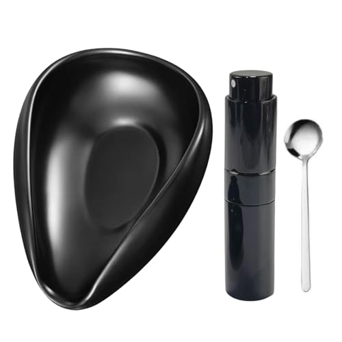 Elegant Cooked Bean Demonstration Set Einzigartiger Schwarzer Keramik Löffel Set Zum Präsentieren Der Gekochten Bohnenprobe Ausstellung Toolset von Trufolxiaz