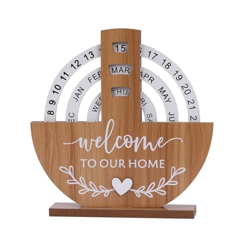 Holz Permanenter Kalender Mit Leicht Zu Ändernem Datum Und Tageskalender Für Stilvolle Home Und Office Desktop Dekore Rotatable Time Record Card Holz Permanenter Kalender Mit Leicht Zu Ändernem Datum Und Tageskalender Für Stilvolle Home Und Office Desktop Dekore Rotatable Time Record Card von Trufolxiaz