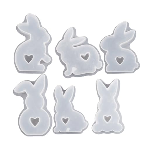 Kaninchen Kerze Schimmel SAP SMOFT FONDANT Kuchen Back Silikonform Herzharz Zigeuner Gipsform Schimmel Kaninchenform Silikon Silikon von Trufolxiaz