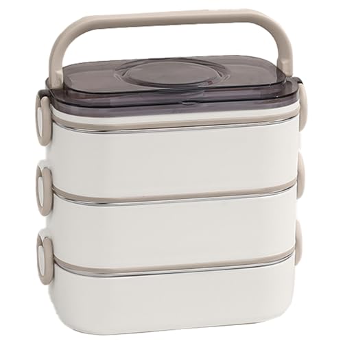 Lecksicher Lebensmittellagerungslösung Robust 304 Edelstahl Lebensmittelbehälter Tragbare Lunchbox Für Gesunde Mahlzeiten Lunchbox Mit Besteck von Trufolxiaz