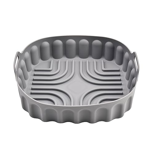 Luft Frier Backschale Für Pizza Gebratener Hühnerkorb Matte Luft Frier Silikon Topf Liner Pizza Pfanne Wiederverwendbares Luftbraten Pad Quadrat Grillschale Für Ofen von Trufolxiaz