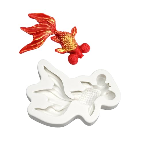 Nettes Karpfenfisch Silikonform Fondant Kuchenform Backwerkzeug Zum Herstellen Von Bohnenmarker Kerzenhandhandschiff Karpfen Fisch Silikonform Backform Kuchen Dekoration Werkzeug von Trufolxiaz