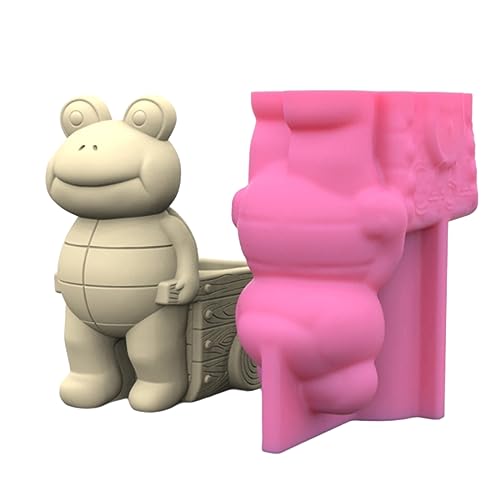 Nicht STICK Niedliche Frosch Stifthalter Form Blumentopf Silikon Schimmel Bastel Ornament Werkzeug Sukkulente Pflanzer Molddiy Niedliche Sukkulpfmaschinenform Für Häuser Office Desktop von Trufolxiaz