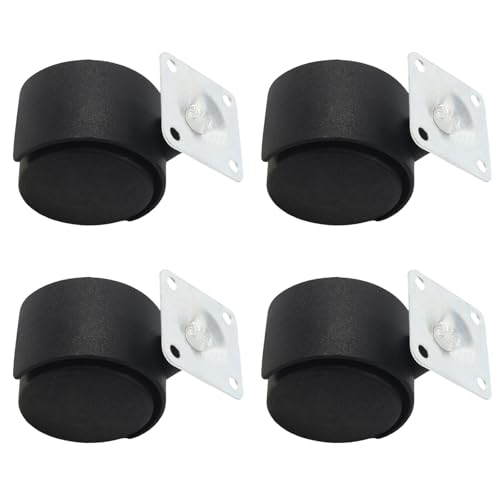 Packung Aus 4 Plastik Und Metall Caster Rädern Mit Ruhigen Roll Und Bodenschutz 360 Grad Rotationsräder Für Möbelbodenschützer von Trufolxiaz