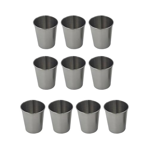 Packung Mit 10 Edelstahl Bierbechern Isolierte Doppelwanddesigns Wasserbecher Bierbecher Für Innen Und Außenveranstaltungen Tragbare Reiseverträge von Trufolxiaz