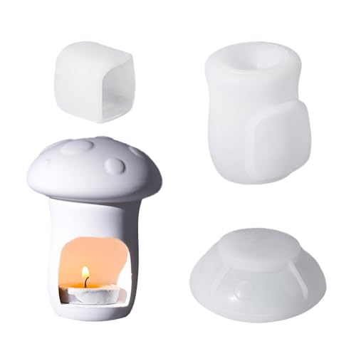 Silikonform Für Handwerk Dekorativer Kerzenständer Teelichthalter Haus Ornament Form Hohlarm Pilze Gipsform Home Dekoration Silikonform von Trufolxiaz