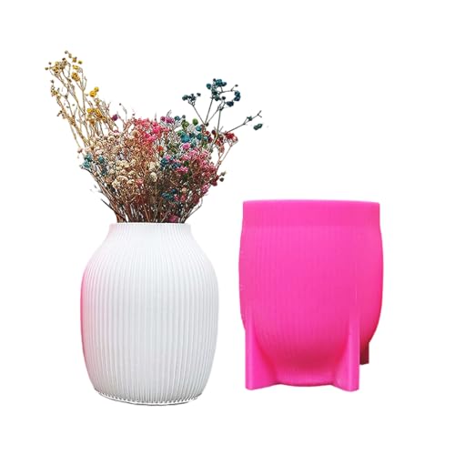 Silikonformen Gestreifte Vase Für Harzhandwerk Und Heimdekore Craft Desk Ornament Form Silikon Textur Für Handherstellung Silikonvase Formen von Trufolxiaz