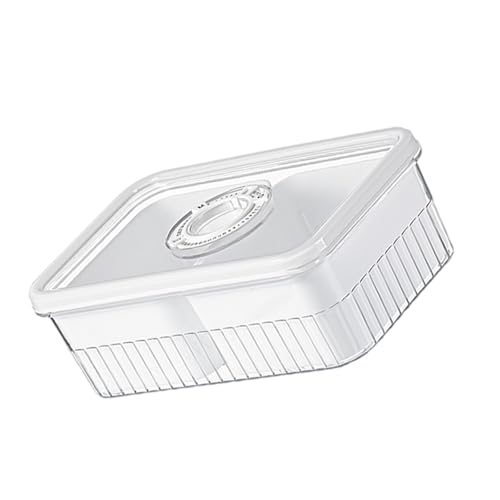 Stapelbarer Küchenbehälter Mit Geteilten Fächern Für Blumen Teas Trocknen Lebensmittel Transparenz Plastiklagerstockbox Luftdichte Kräuter Tees Organisator von Trufolxiaz