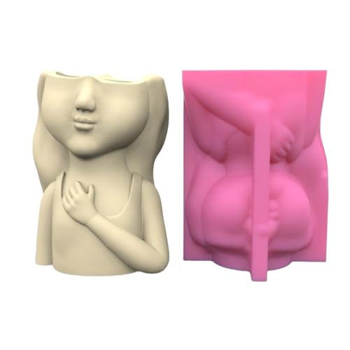 Süße Mädchen Stifthalter Silikonform Tisch Ornament Form Gips Machen Sukkulente Pflanzer Schimmel BRÜF Home Dekoration Silikonformen Für Schokolade von Trufolxiaz