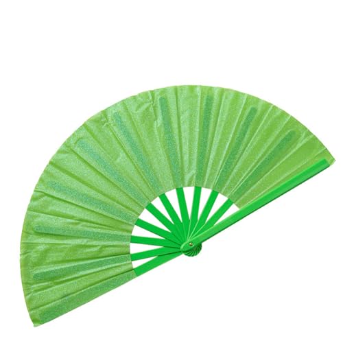 Trufolxiaz Großer Faltender Handlüfter Mit Glitzern Clacks Handheld Fan Für Party Festivalkonzert Oder Home Decoration Raves Folding Lüfter von Trufolxiaz