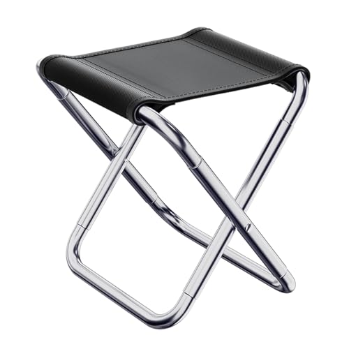Trufolxiaz Leichter Aluminiumlegierung Stuhl Camping Klappbarer Stuhl Zusammenklappbarer Angelhocker Kleine Für Erwachsene Kinder Freien Klapphocker Klapper von Trufolxiaz