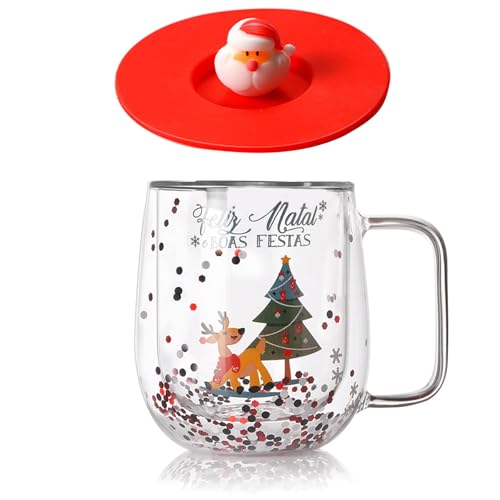 Weihnachtsfeier Doppelmauerte Glasbecher Robuster Doppelte Wall Isolierte Glasbecher Mit Weihnachtsmuster Für Getränke Isoliertes Glasbecher Weihnachtsfeier Doppelmauerte Glasbecher Robuster Doppelte Wall Isolierte Glasbecher Mit Weihnachtsmuster Für Getränke Isoliertes Glasbecher von Trufolxiaz
