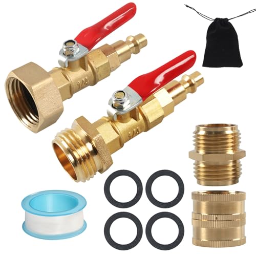 Winterisierender Blowout Adapter Mit Abschlusspallen Sprinkler Blowout Adapter Mit Schnellem Anschlussstopfen Zum 3/4 Gartenschlauch Sprinkler Blowout Adapter von Trufolxiaz
