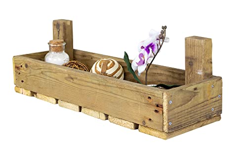 Alte 1/8 stabile Blumensteige 50x12,5x16cm Holzkiste Obstkiste Garten Deko Balkon von Truhenking