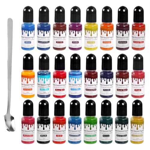 Farbpigmente für Gießpulver, 10ml x 24 Farben Set Farbe für Gießpulver Farbpigmente für Beton Modellbau Leicht Lösliches Pulver DIY und Kreativprojekte Farbpigmente für Gießpulver, 10ml x 24 Farben Set Farbe für Gießpulver Farbpigmente für Beton Modellbau Leicht Lösliches Pulver DIY und Kreativprojekte von Trukafie