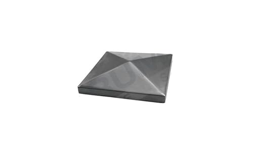 Edelstahl Endkappe, Pyramidenkappe, Abdeckkappe 240 K geschliffen V2A (40 x 40 mm) von Trummer Edelstahl