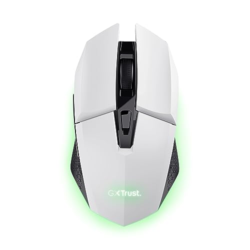 GXTrust 1108W Vylax Wiederaufladbare Kabellose Gaming Maus, 80 Stunden Akkulaufzeit, Verstaubarer USB Empfänger, 800-4800 DPI, LED Beleuchtung, 6 Tasten, Wireless Mouse für PC Laptop, Weiß GXTrust 1108W Vylax Wiederaufladbare Kabellose Gaming Maus, 80 Stunden Akkulaufzeit, Verstaubarer USB Empfänger, 800-4800 DPI, LED Beleuchtung, 6 Tasten, Wireless Mouse für PC Laptop, Weiß von TRUST GXT
