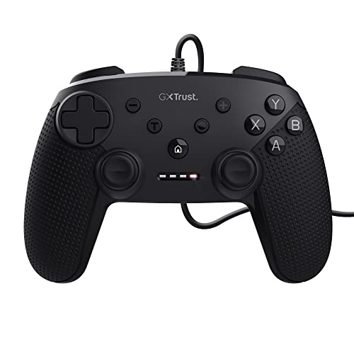 Trust Gaming GXT 541 Muta PC Controller Kabelgebunden, 75% Recycelten Materialien, 3m USB-Kabel, 15 Tasten, Vibrations-Feedback, Joystick Gamepad mit Kabel für Computer, Laptop, Windows 10/11 von Trust Gaming