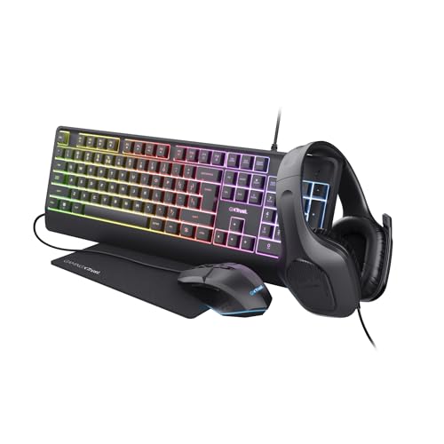 Trust Gaming GXT 792 Quadrox 4-in-1-Gaming-Paket QWERTY IT Layout von Trust Gaming