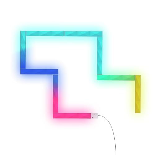 GXTrust 905 Vybz RGBIC LED Lightbar Gaming Deko, 9 LED Leiste Wandleuchte, 44 Lichtmodi, App Steuerung, Musik Sync, RGB Lampe Wandlichtleiste für Gaming Zimmer Gamer Room Setup von Trust Gaming