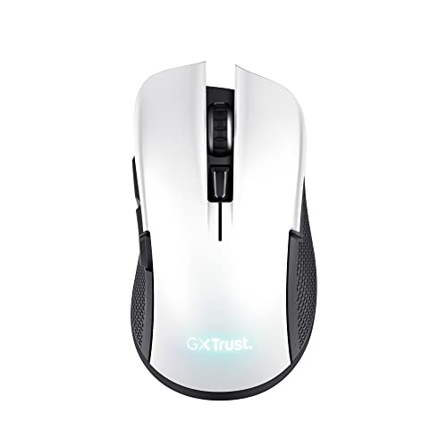 Trust Gaming GXT 923W Ybar Wiederaufladbare Kabellose Gaming-Maus, Geringer Latenz 2.4GHz, 50 Stunden Akkulaufzeit, 200-7200 DPI, 69% Recyclingkunststoff, PC, Laptop, Computer, Windows – Weiß Trust Gaming GXT 923W Ybar Wiederaufladbare Kabellose Gaming-Maus, Geringer Latenz 2.4GHz, 50 Stunden Akkulaufzeit, 200-7200 DPI, 69% Recyclingkunststoff, PC, Laptop, Computer, Windows – Weiß von Trust Gaming