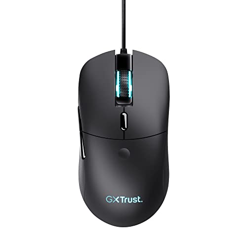 Trust Gaming GXT 981 Redex Federleichte Gaming-Maus, 200-10.000 DPI, 80-Mill-Kailh-Schaltern, Optischer Sensor, RGB-Maus, 6 Programmierbare Tasten, PC-Maus für Laptop, Computer, Windows – Schwarz von Trust Gaming